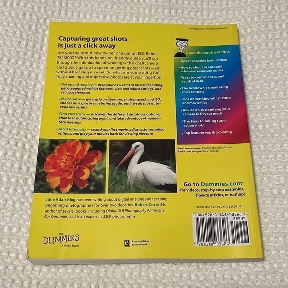 CANNON EOS Rebel T5 1200D For Dummies Guide Book - Picture 3 of 4